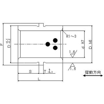 無給油エジェクタガイドブッシュ(S付ロングタイプ) ノーブランド