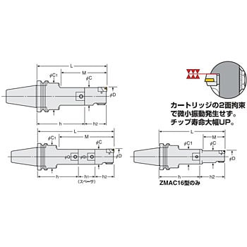 NBT50-ZMAC42-180 2面拘束2LOCK ZMACボーリングバー NBT50 1個 日研