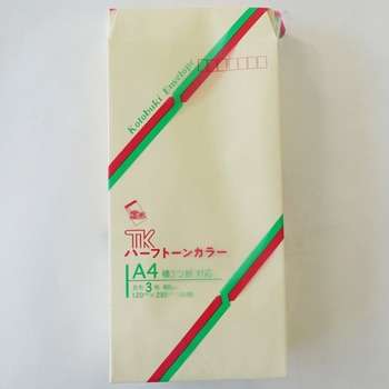 長3ハーフクリーム封筒100枚パック 寿堂紙製品工業