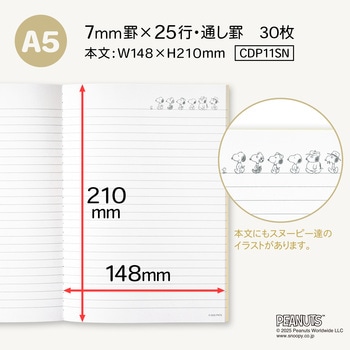 CDノート COLORS OF PEANUTS A5 日本ノート