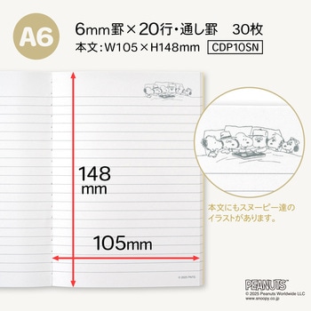 CDノート COLORS OF PEANUTS A6 日本ノート