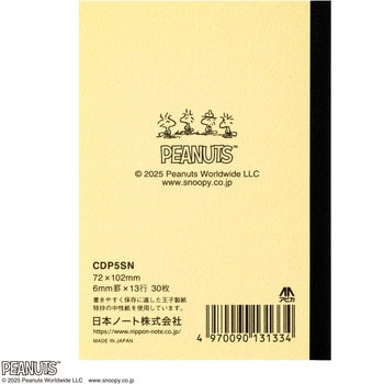 CDノート COLORS OF PEANUTS A7 - 日本ノート