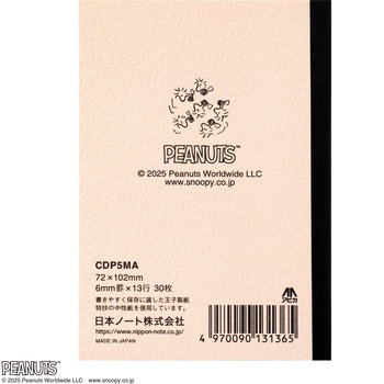 CDノート COLORS OF PEANUTS A7 日本ノート
