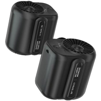 ベルトファン(5000mAh)ブラック AJ6034 幅85×奥行75×高さ85 CRECOTE