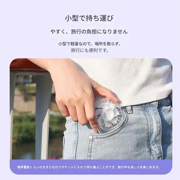 折り畳み式扇風機1200mAh N21 幅65×奥行123×高さ20 CRECOTE
