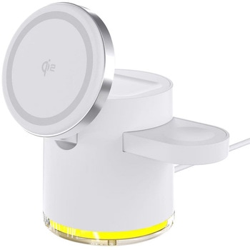 4in1丸形ワイヤレス充電器qi2 C16 幅55×奥行55×高さ80 CRECOTE