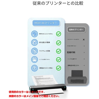 phomemoモバイルプリンター(平面紙対応)ホワイト・オレンジF08A4 幅309×奥行33×高さ64 CRECOTE