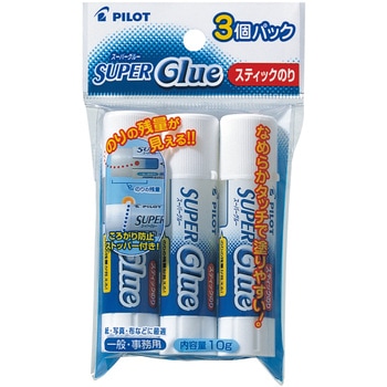 スーパーグルー スティックのり 10g 3個入 パイロット