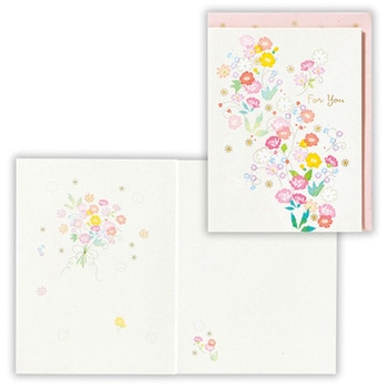 多目的カード シャイニーピンク小花II 日本ホールマーク
