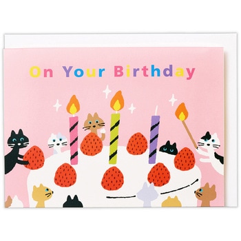 誕生日カード ネコピンクII - 日本ホールマーク