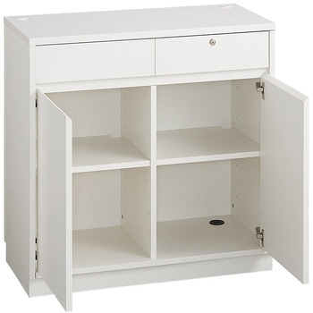 木製一体型レジ台 バックカウンター 幅90cm ストア・エキスプレス