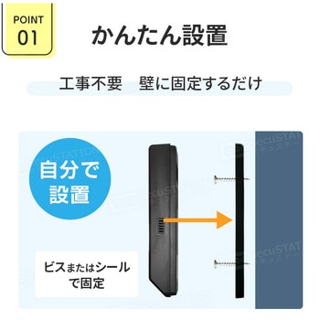 SecuSTATION スマホでドアホンV 足元まで映せる2眼カメラ搭載スマートドアベル SecuSTATION