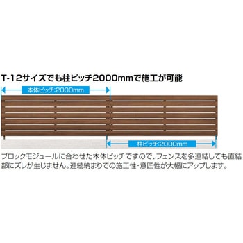 フェンスAA(木調) YS3型 (T-12) TOEX(LIXIL)