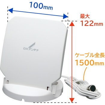 アンテナ 地デジ 室内アンテナ 小型 UHF 強電界地域用 使用チャンネル：UHF・ch13～52 DXアンテナ