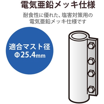 マスト接続金具 溶融亜鉛メッキ鋼板 DXアンテナ 金具類 【通販
