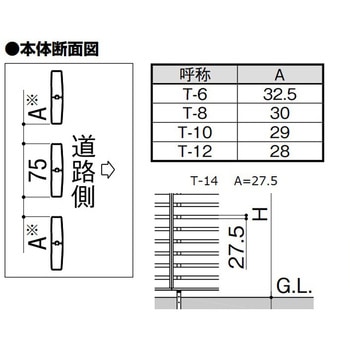 フェンスAA(木調) YS2型 (T-10) TOEX(LIXIL)