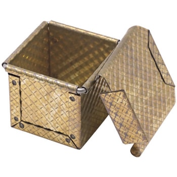 ブリキシリコン加工ローレットキューブ 蓋付 ノーブランド