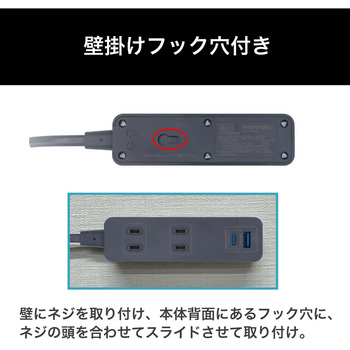 USBポート付き電源タップ(急速充電OKタイプ) Bluemake
