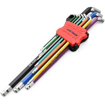 マルチカラーショート 六角レンチ ボールポイント 9PC インチ DAYTONA(デイトナ)