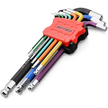 マルチカラー 六角レンチ ボールポイント 9PCS インチ DAYTONA(デイトナ)