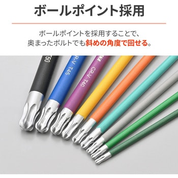マルチカラー トルクスレンチボールポイント 9PCS ミリ DAYTONA(デイトナ)