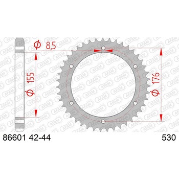 Rスチールスプロケット 525-45 - AFAM(アファム)