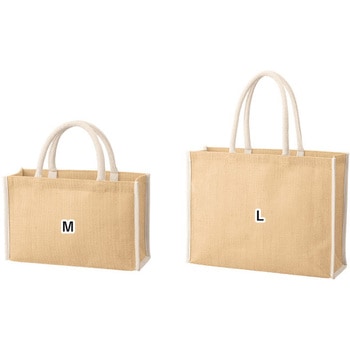 ジュートスクエアパイピングトート(L) MARKLESS STYLE