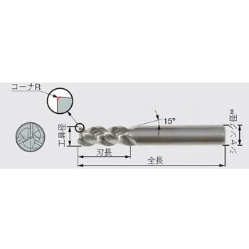 ソリッドエンドミル SBS3B-R-A タンガロイ