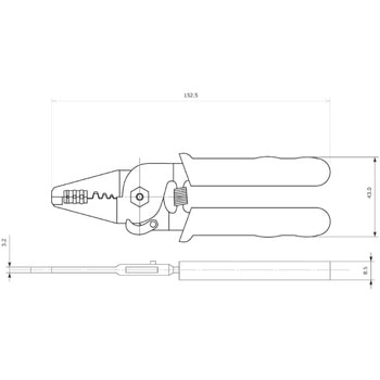 精密電工ペンチミニ(ファストン端子用) フジ矢