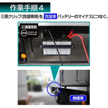 ブースターケーブル 軽自動車～大型トラック・農機・建機用 DC12V/24V対応 Meltec(大自工業)