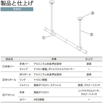 ランドリーバー LB-1 本体バーのみ TOSO