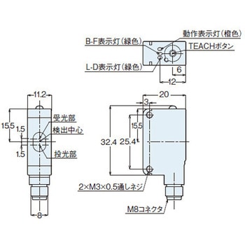 小型レーザー測距センサ CX-F100 M8コネクタタイプ Panasonic(パナソニック)