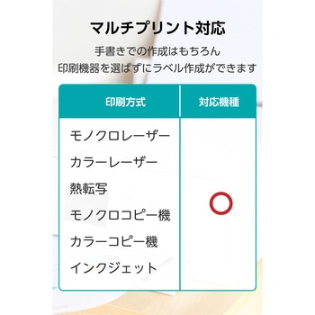 ラベルシール きれいにはがせる 上質紙 マット 印刷 240枚(24面×10シート) 丸型 40×40mm お探しNo:T234 エレコム
