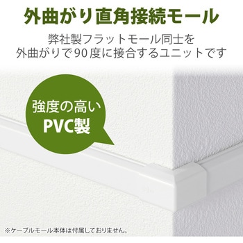 配線カバー モール 接続ユニット 出ズミ 【 壁用 フラットモール LD-GAF2MWH 専用 】 エレコム