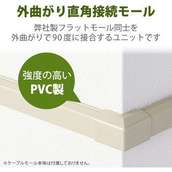 配線カバー モール 接続ユニット 出ズミ 【 壁用 フラットモール LD-GAF3M 専用 】 - エレコム