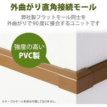 配線カバー モール 接続ユニット 出ズミ 【 壁用 フラットモール LD-GAF3MBR 専用 】 エレコム