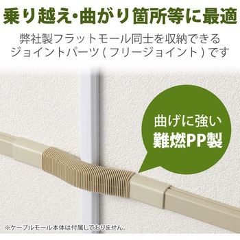 配線カバー モール 接続ユニット フリージョイント 【 壁用 フラットモール LD-GAF2M 専用 】 エレコム
