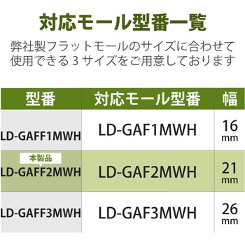 配線カバー モール 接続ユニット フリージョイント 【 壁用 フラットモール LD-GAF2MWH 専用 】 エレコム