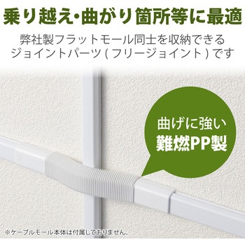 配線カバー モール 接続ユニット フリージョイント 【 壁用 フラットモール LD-GAF2MWH 専用 】 エレコム