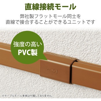 配線カバー モール 接続ユニット ストレート 【 壁用 フラットモール LD-GAF2MBR 専用 】 エレコム