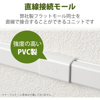 配線カバー モール 接続ユニット ストレート 【 壁用 フラットモール LD-GAF2MWH 専用 】 エレコム