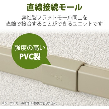 配線カバー モール 接続ユニット ストレート 【 壁用 フラットモール LD-GAF3M 専用 】 エレコム