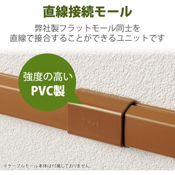 配線カバー モール 接続ユニット ストレート 【 壁用 フラットモール LD-GAF3MBR 専用 】 エレコム