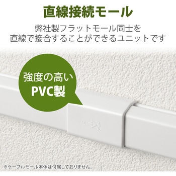 配線カバー モール 接続ユニット ストレート 【 壁用 フラットモール LD-GAF3MWH 専用 】 エレコム