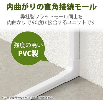 配線カバー モール 接続ユニット 入ズミ 【 壁用 フラットモール LD-GAF1MWH 専用 】 エレコム