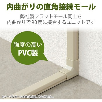 配線カバー モール 接続ユニット 入ズミ 【 壁用 フラットモール LD-GAF2M 専用 】 エレコム