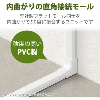 配線カバー モール 接続ユニット 入ズミ 【 壁用 フラットモール LD-GAF2MWH 専用 】 エレコム