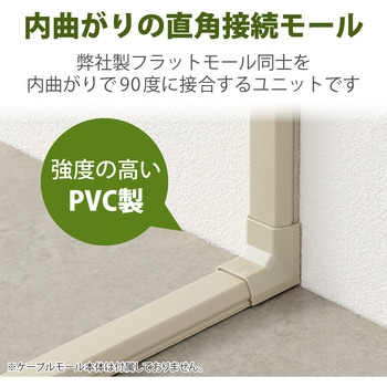 配線カバー モール 接続ユニット 入ズミ 【 壁用 フラットモール LD-GAF3M 専用 】 エレコム