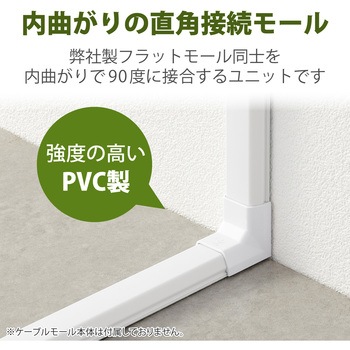 配線カバー モール 接続ユニット 入ズミ 【 壁用 フラットモール LD-GAF3MWH 専用 】 エレコム