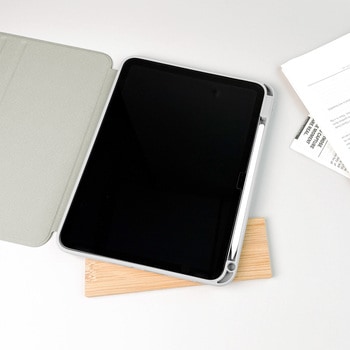 11インチiPad (A16)/iPad (第10世代) 360度回転スタンド機能 背面クリアフラップケース オートスリープ機能 Apple Pencilホルダー付 Smart Stock